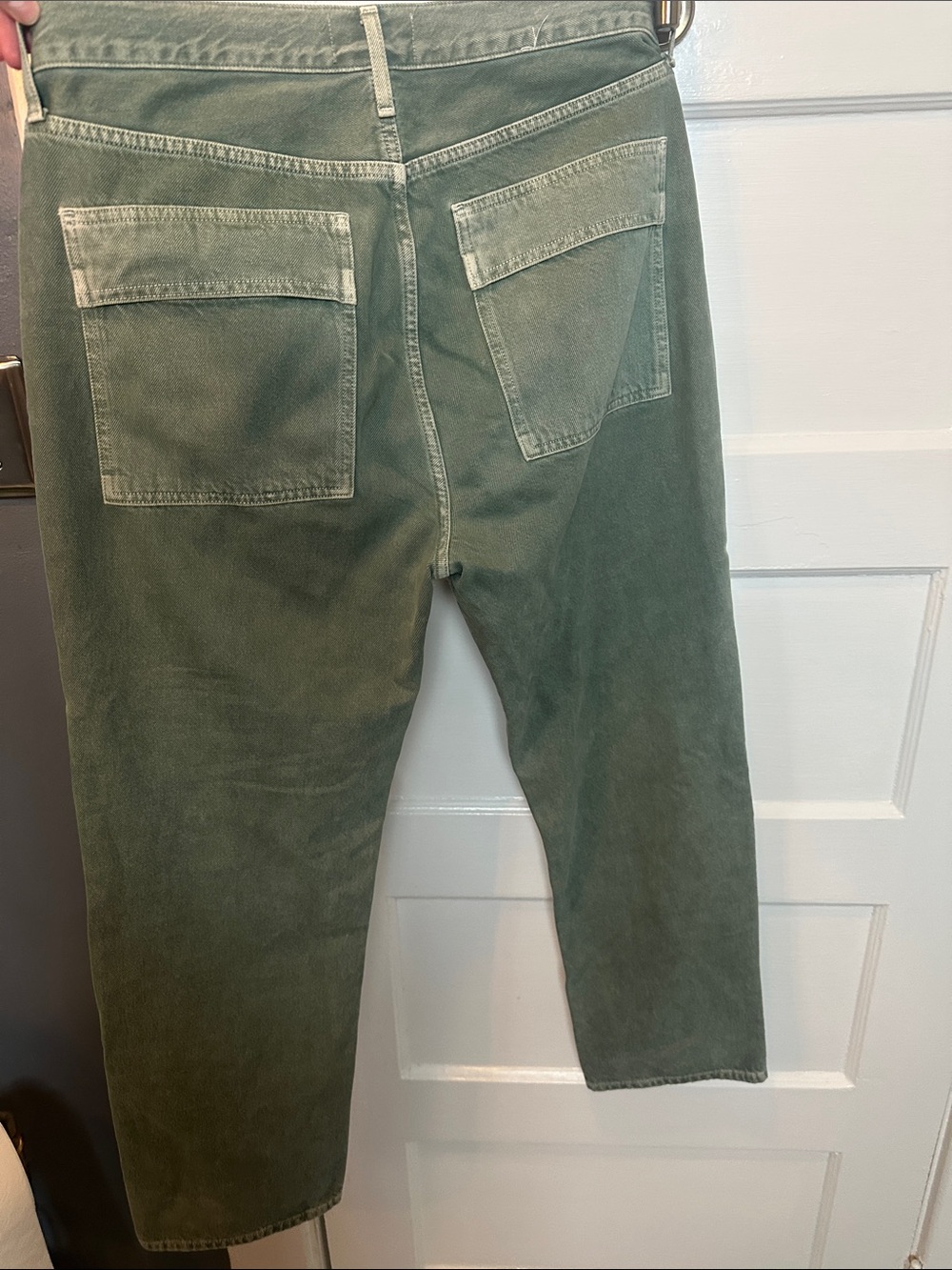 Agolde Olive Green Straight-Leg Carpenter Jeans - Picture 3 of 6